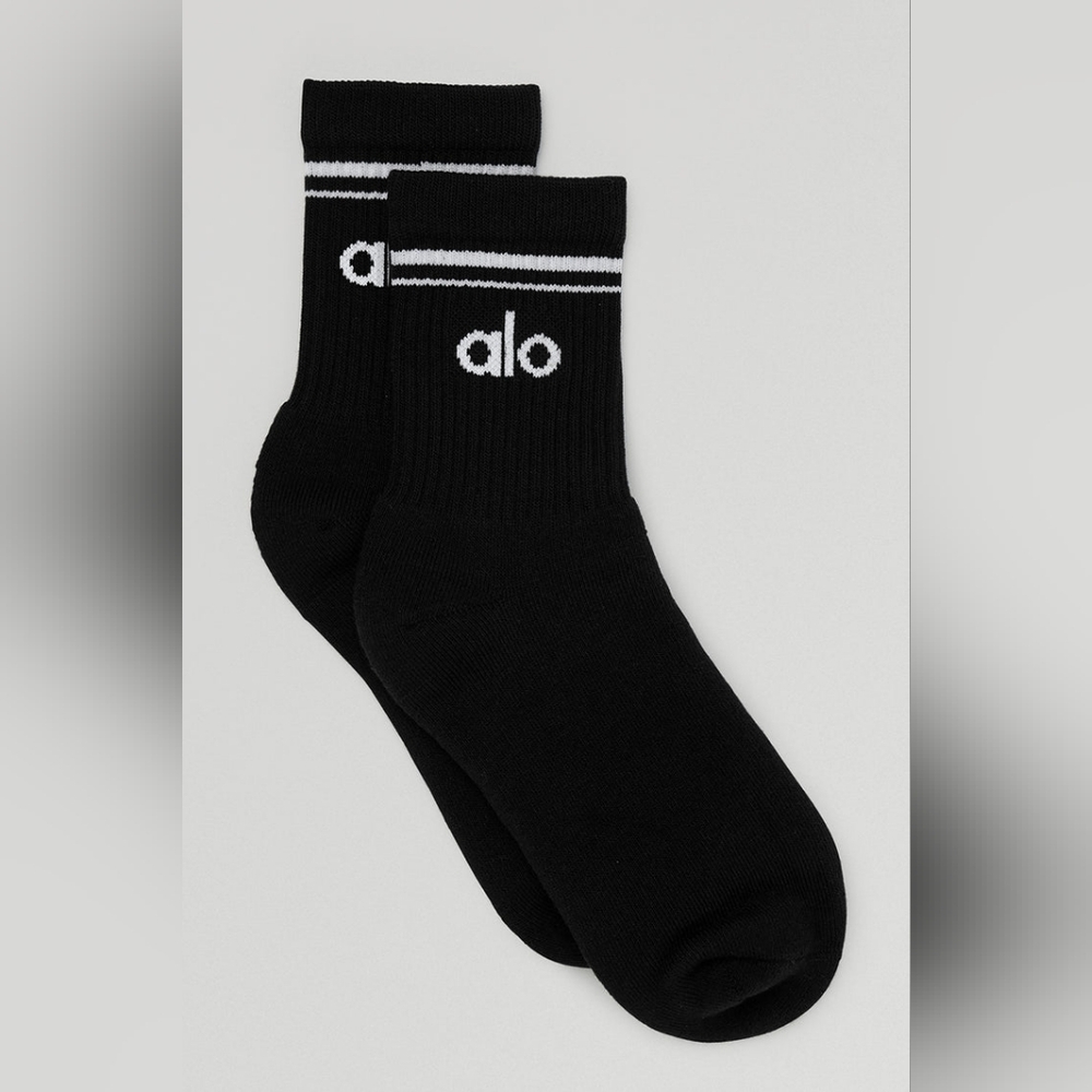 ALO Yoga Black Ankle Socks Performance Hosiery